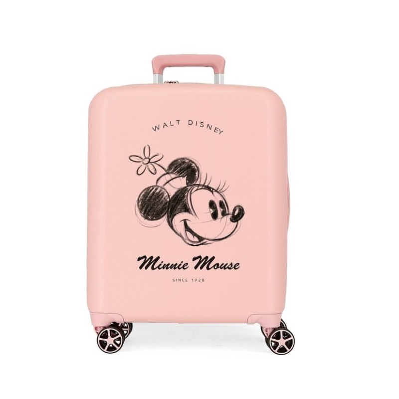 JoummaBags 8435692741641 Minnie Mouse Magic, Βαλίτσα Μικρή-Καμπίνας, Σκληρή, ΑΤΑΝ, Ροζ