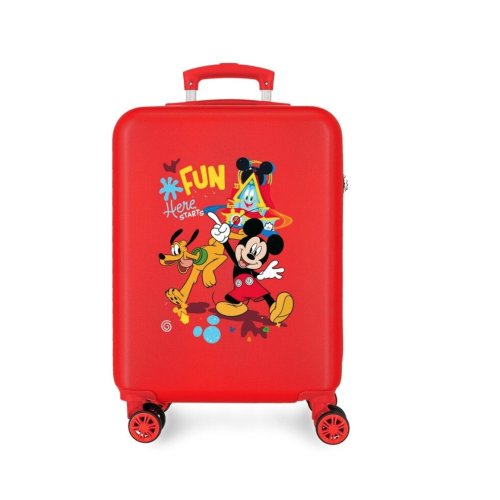 JoummaBags 8435692741955 Mickey Here Stars, Βαλίτσα Μικρή-Καμπίνας, Σκληρή, ΑΤΑΝ, Κόκκινο