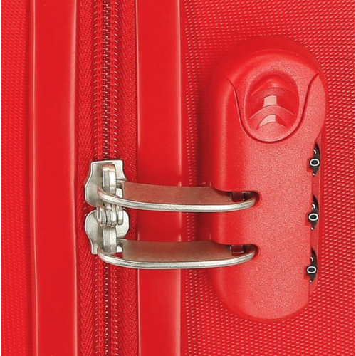 JoummaBags 8435692741955 Mickey Here Stars, Βαλίτσα Μικρή-Καμπίνας, Σκληρή, ΑΤΑΝ, Κόκκινο