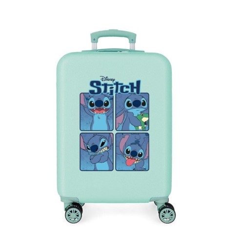 JoummaBags 8435692742235 Stitch Faces, Βαλίτσα Μικρή-Καμπίνας, Σκληρή, ΑΤΑΝ, Γαλάζιο