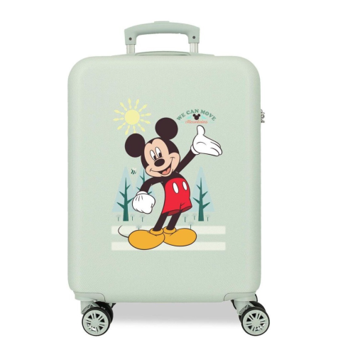 JoummaBags 8435692775431 Disney Mickey Mouse, Βαλίτσα Μικρή/Καμπίνας, Σκληρή, ΑΤΑΝ, Πράσινο