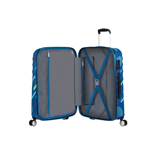 American Tourister 85670-9845 Wavebreaker Mickey Future, Βαλίτσα Μεσαία, Σκληρή, ΑΤΑΝ, Μπλε