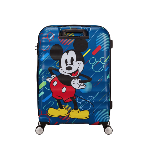 American Tourister 85670-9845 Wavebreaker Mickey Future, Βαλίτσα Μεσαία, Σκληρή, ΑΤΑΝ, Μπλε