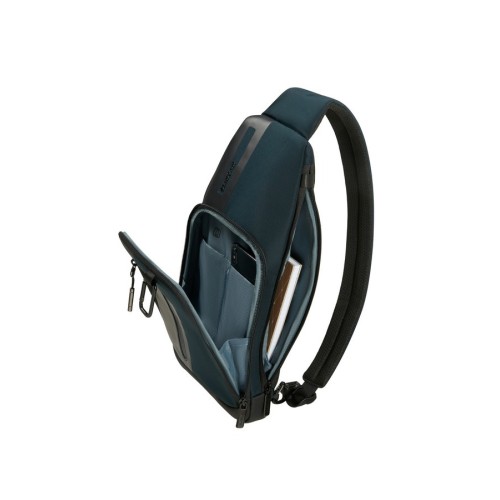 Samsonite 155238-1277 Biz2Go, Τσαντάκι Χιαστί, Ύφασμα, ΑΤΑΝ, Μπλε