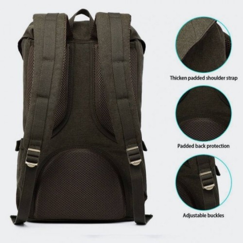 Kaukko E5-1, Σακίδιο Πλάτης, Αδιάβροχο, Πολυεστέρας, Χακί