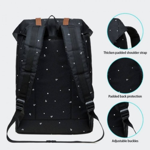 Kaukko EP6-10, Σακίδιο Πλάτης, Αδιάβροχο, Πολυεστέρας, Μαύρο