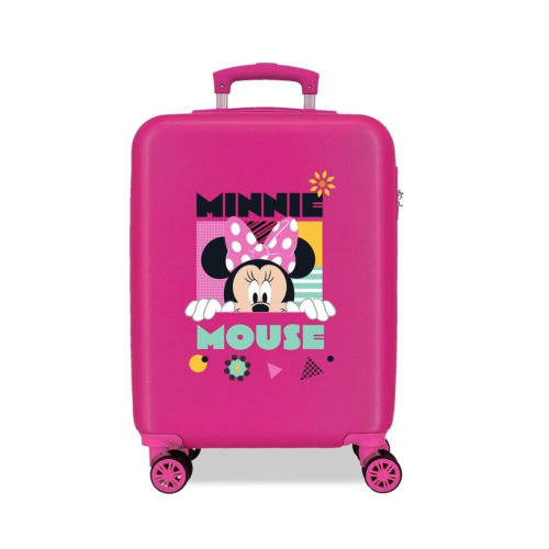 JoummaBags Jdis986 Minnie Geometric, Βαλίτσα Μικρή-Καμπίνας, Σκληρή, ΑΤΑΝ, Φούξια