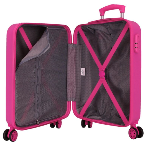 JoummaBags Jdis986 Minnie Geometric, Βαλίτσα Μικρή-Καμπίνας, Σκληρή, ΑΤΑΝ, Φούξια