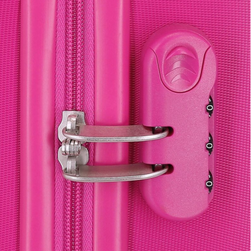 JoummaBags Jdis986 Minnie Geometric, Βαλίτσα Μικρή-Καμπίνας, Σκληρή, ΑΤΑΝ, Φούξια