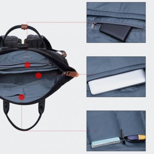 Kaukko K1047-1, Σακίδιο Πλάτης, Αδιάβροχο, Πολυεστέρας, Μαύρο