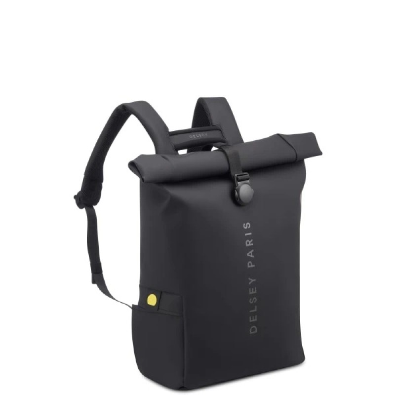 Delsey 163262000 Turenne Roll-Top, Σακίδιο Πλάτης, Ύφασμα, Μαύρο
