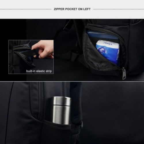 Tigernu T-B3105A Infinium, Σακίδιο Πλάτης, Αδιάβροχο, Πολυεστέρας, Μαύρο/Μπλε