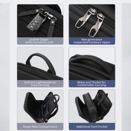 Tigernu T-B9152 Bellator, Σακίδιο Πλάτης, Αδιάβροχο, Πολυεστέρας, Μαύρο