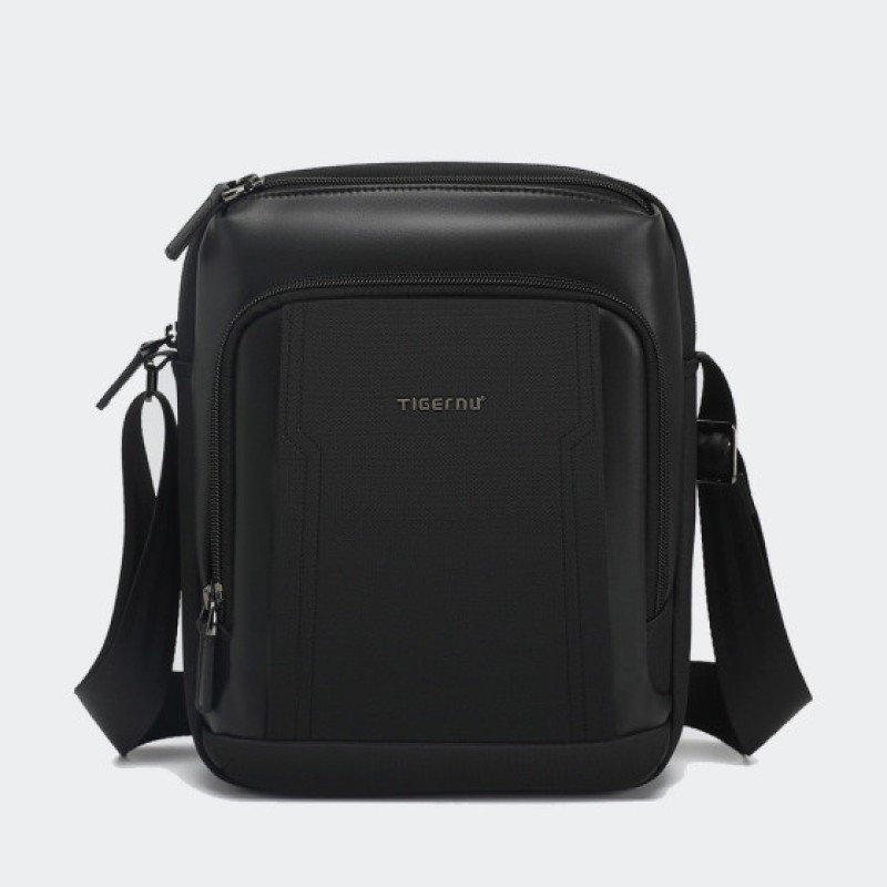 Tigernu T-L5221 Pantheon, Ανδρικό Τσαντάκι Χιαστί/Ώμου, Αδιάβροχο Ύφασμα, Μαύρο