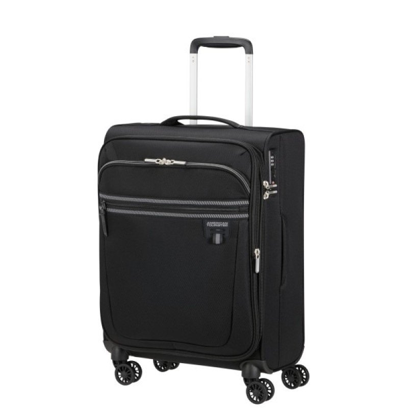 American Tourister 153536-1041 Aerospin, Μικρή/Καμπίνας, Ύφασμα, Μαύρο