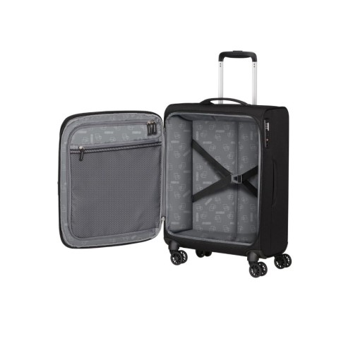 American Tourister 153536-1041 Aerospin, Μικρή/Καμπίνας, Ύφασμα, Μαύρο