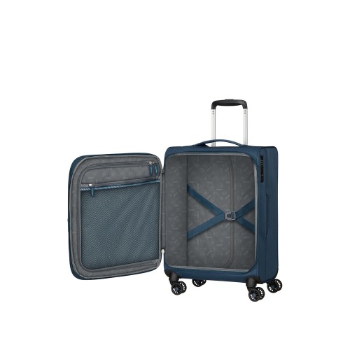American Tourister 153536-1438 Aerospin, Μικρή/Καμπίνας, Ύφασμα, ΑΤΑΝ, Μπλε