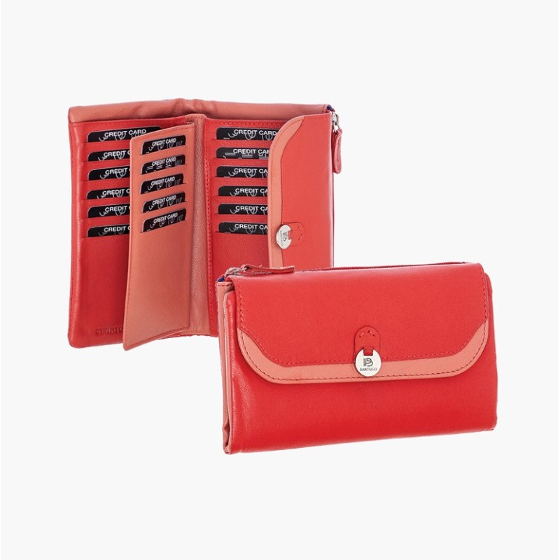 Bartuggi 521-2132, Γυναικείο Πορτοφόλι, TE, Δερμάτινο, Κόκκινο