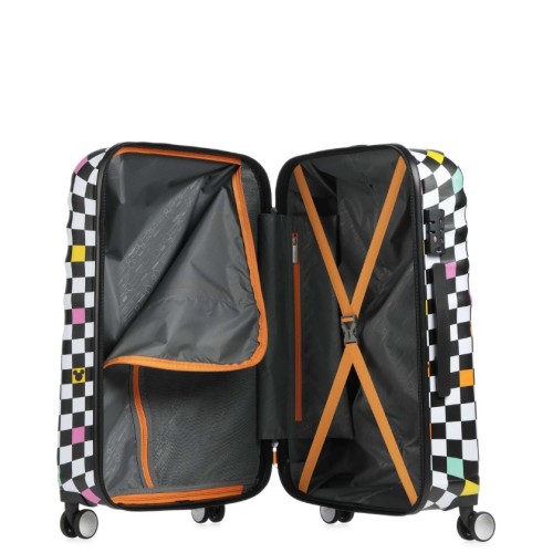 American Tourister 85673-A080 Disney Wavebreaker Mickey Check, Βαλίτσα Μεγάλη, Σκληρή, ΑΤΑΝ, Ασπρόμαυρο