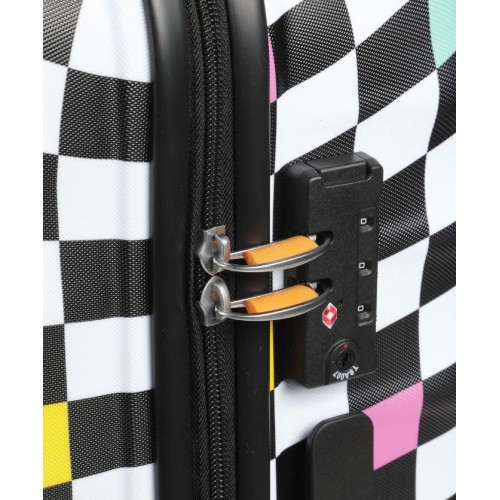 American Tourister 85673-A080 Disney Wavebreaker Mickey Check, Βαλίτσα Μεγάλη, Σκληρή, ΑΤΑΝ, Ασπρόμαυρο