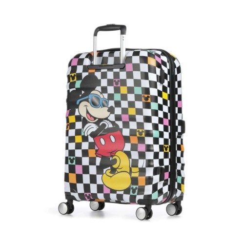 American Tourister 85673-A080 Disney Wavebreaker Mickey Check, Βαλίτσα Μεγάλη, Σκληρή, ΑΤΑΝ, Ασπρόμαυρο