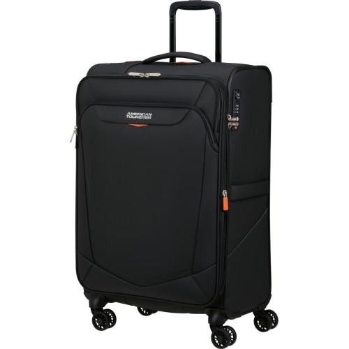 American Tourister 153863-1041 Spinner, Μεσαία Βαλίτσα, Ύφασμα, ΑΤΑΝ, Μαύρο