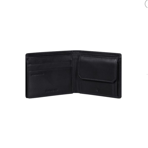 Samsonite 140976-1041 Attack 2, Ανδρικό Πορτοφόλι, Δερμάτινο, ΑΤΑΝ, Μαύρο