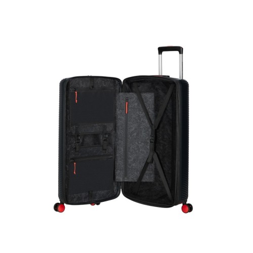 American Tourister 152971-1073 Rolio, Βαλίτσα Μεγάλη, Σκληρή, ΑΤΑΝ, Μαύρο