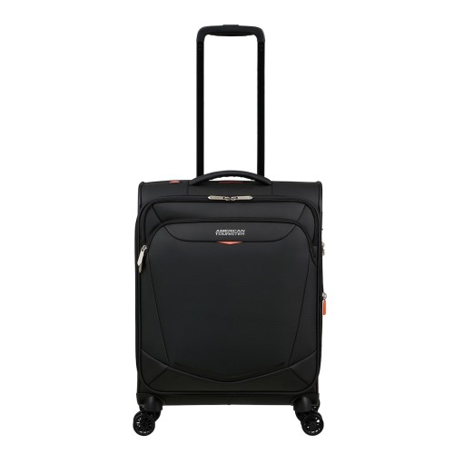 American Tourister 153862-1041 Spinner, Μικρή/Καμπίνας, Ύφασμα, ΑΤΑΝ, Μαύρο