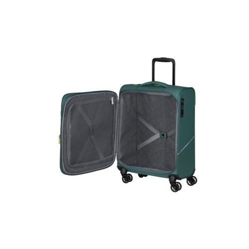 American Tourister 153862-1257 Spinner, Μικρή/Καμπίνας, Ύφασμα, ΑΤΑΝ, Πράσινο