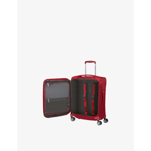 Samsonite 137229-1198 D Lite Spinner Expandable, Ύφασμα, Μικρή/Καμπίνας, ATAN, Κόκκινο