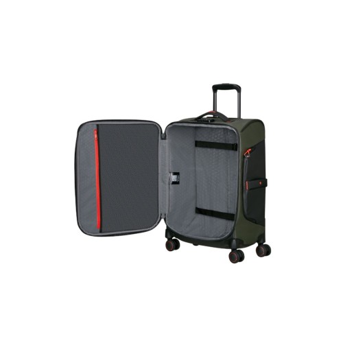 Samsonite 140885-9199 Ecodiver Spinner, Βαλίτσα Μικρή/Καμπίνας 55cm, Ύφασμα, ΑΤΑΝ, Χακί