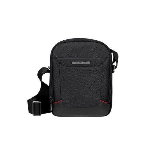 Samsonite 147144-1041 Pro-DLX 6 Crossbody Bag. Ανδρικό Τσαντάκι Χιαστί, Ύφασμα, ΑΤΑΝ, Μαύρο