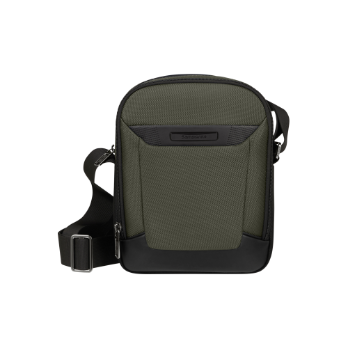 Samsonite 147144-1388 Pro-DLX 6 Crossbody Bag. Ανδρικό Τσαντάκι Χιαστί, Ύφασμα, ΑΤΑΝ, Χακί