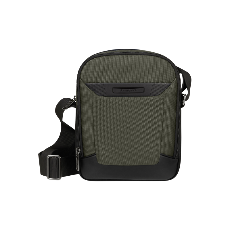 Samsonite 147144-1388 Pro-DLX 6 Crossbody Bag. Ανδρικό Τσαντάκι Χιαστί, Ύφασμα, ΑΤΑΝ, Χακί