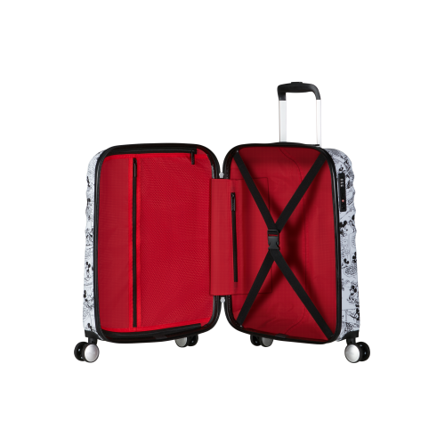 American Tourister 152579-7484 Minnie Comics, Βαλίτσα Μικρή/Καμπίνας 55cm, Σκληρή, ΑΤΑΝ, Λευκό