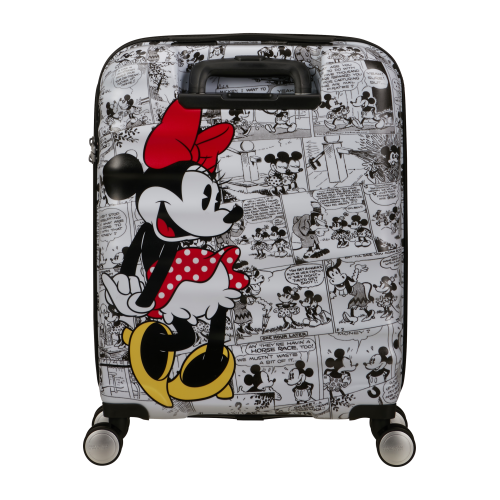 American Tourister 152579-7484 Minnie Comics, Βαλίτσα Μικρή/Καμπίνας 55cm, Σκληρή, ΑΤΑΝ, Λευκό