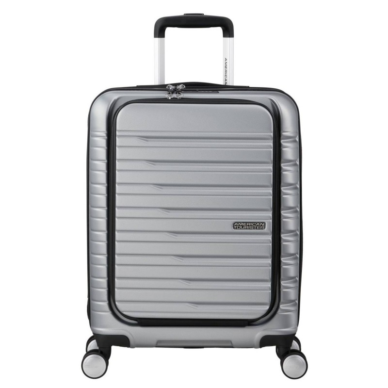 American Tourister 153341-6260 Flashline, Μικρή/Καμπίνας 55cm, Σκληρή, ΑΤΑΝ, Ασημί