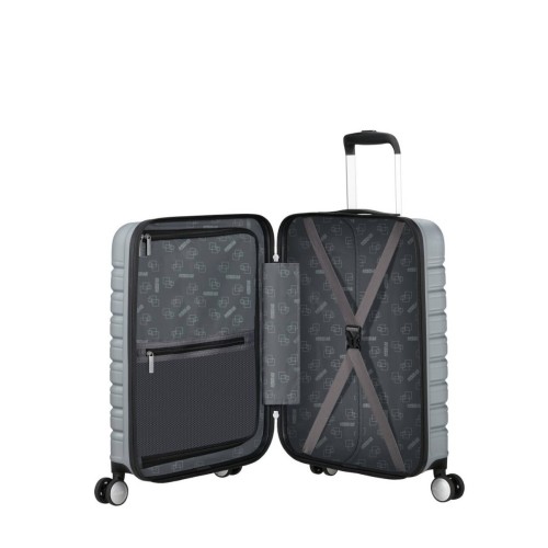 American Tourister 153341-6260 Flashline, Μικρή/Καμπίνας 55cm, Σκληρή, ΑΤΑΝ, Ασημί