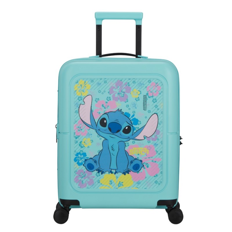 American Tourister 153856-A721 Disney Stitch Flower, Βαλίτσα Μικρή/Καμπίνας 55x40x20cm, Πολυπροπυλένιο, ΑΤΑΝ, Γαλάζιο