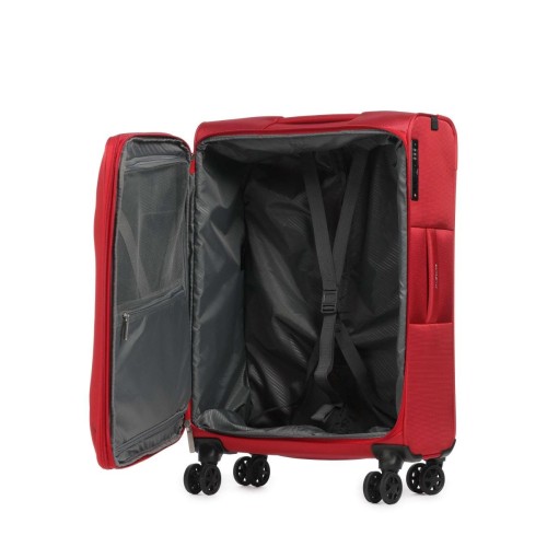 Samsonite 154780-1726 Base Breeze, Βαλίτσα Μεσαία, Ύφασμα, ΑΤΑΝ, Κόκκινο