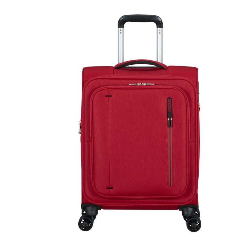 American Tourister 157365-0424 Cloudrider Spinner, Βαλίτσα Μικρή/Καμπίνας, Ύφασμα, ΑΤΑΝ, Κόκκινο