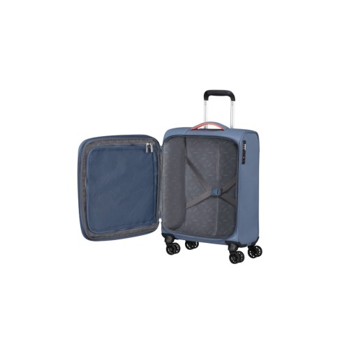 American Tourister 157365-E612 Cloudrider Spinner, Βαλίτσα Μικρή/Καμπίνας, Ύφασμα, ΑΤΑΝ, Γαλάζιο