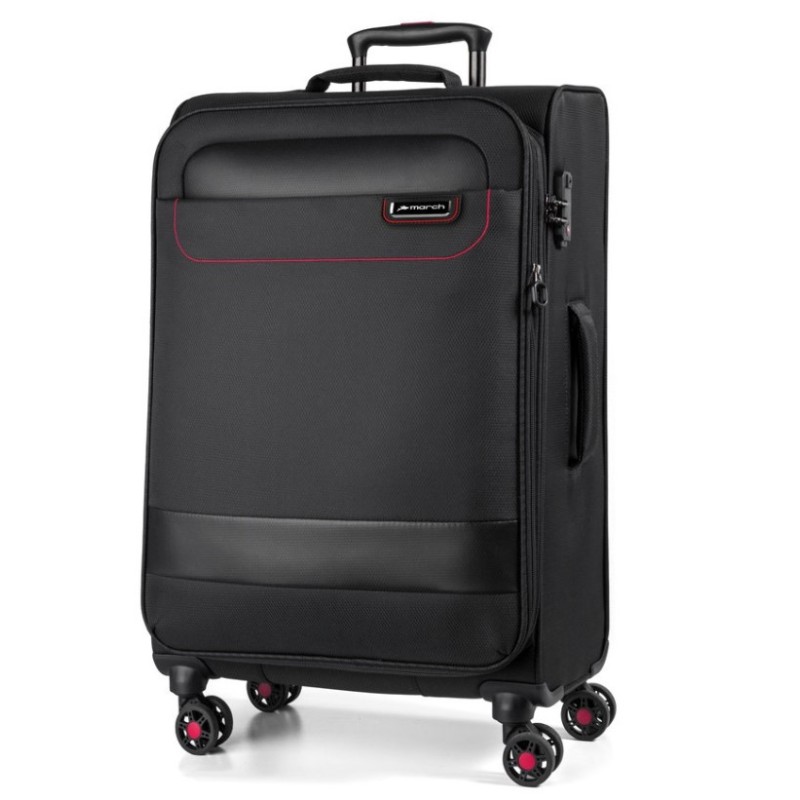 March Tourer 2612-04-72 Black, Βαλίτσα Μεγάλη, Ύφασμα, Μαύρο