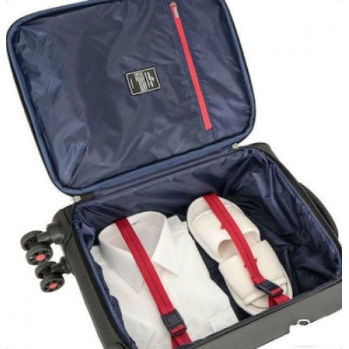 March Tourer 2612-04-72 Black, Βαλίτσα Μεγάλη, Ύφασμα, Μαύρο