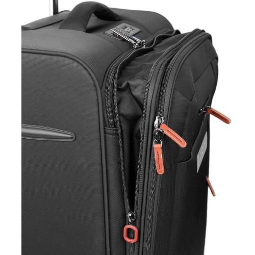 March 2988-07 Set Wall Street, Σετ Βαλίτσες , Ύφασμα, Μαύρο