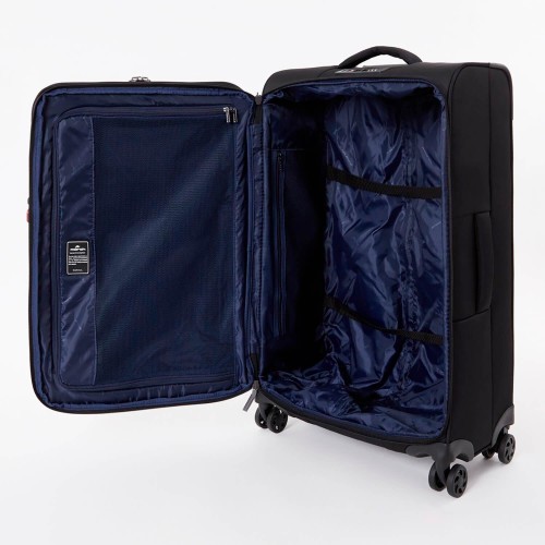 March 2988-07-62 Wall Street, Βαλίτσα Μεσαία, Ύφασμα, Μαύρο