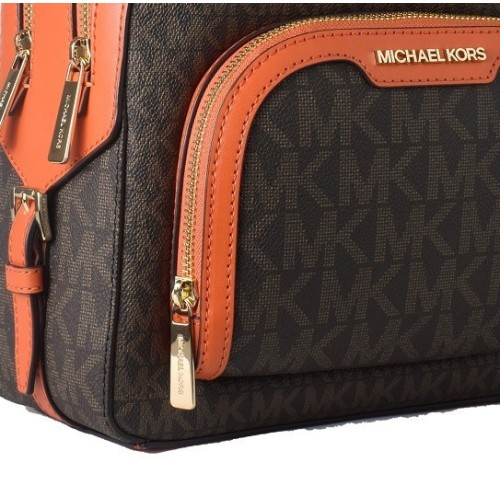 Michael Kors 35R3G8TBBTNGR Backpack/Σακίδιο Πλάτης, Δερμάτινο, ΤΕ, Καφέ - Πορτοκαλί