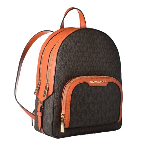 Michael Kors 35R3G8TBBTNGR Backpack/Σακίδιο Πλάτης, Δερμάτινο, ΤΕ, Καφέ - Πορτοκαλί