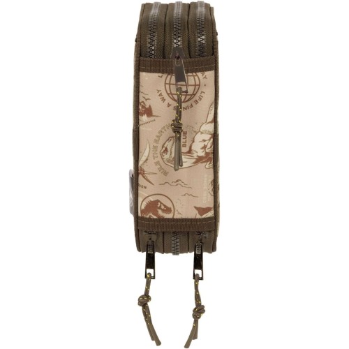 Safta 412463857 Jurassic World, Τριπλή Σχολική Κασετίνα, Πολυεστέρας, Χακί